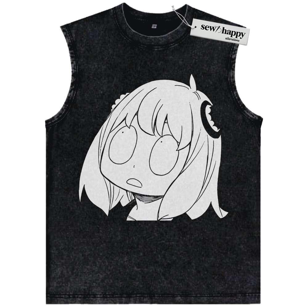 Wash Tank Top Anya Forger Tank Top, Spy x Family Tank Top, Anime Tank Top, Vintage Tank Top