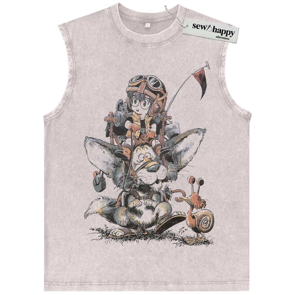 Wash Tank Top Arale Norimaki Tank Top, Dr Slump Tank Top, Anime Tank Top, Vintage Tank Top