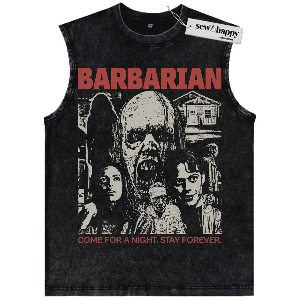 Wash Tank Top Barbarian Tank Top, Halloween Tank Top, Horror Movie Tank Top, Vintage Tank Top