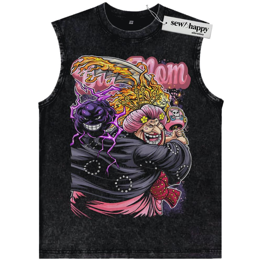 Wash Tank Top Big Mom Tank Top, Charlotte Linlin Tank Top, One Piece Tank Top, Anime Tank Top, Vintage Tank Top