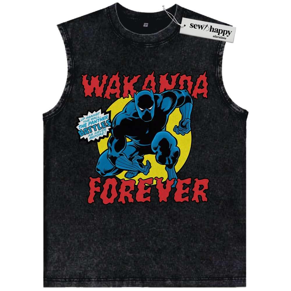 Wash Tank Top Black Panther Tank Top, Marvel Comics Tank Top, Vintage Tank Top