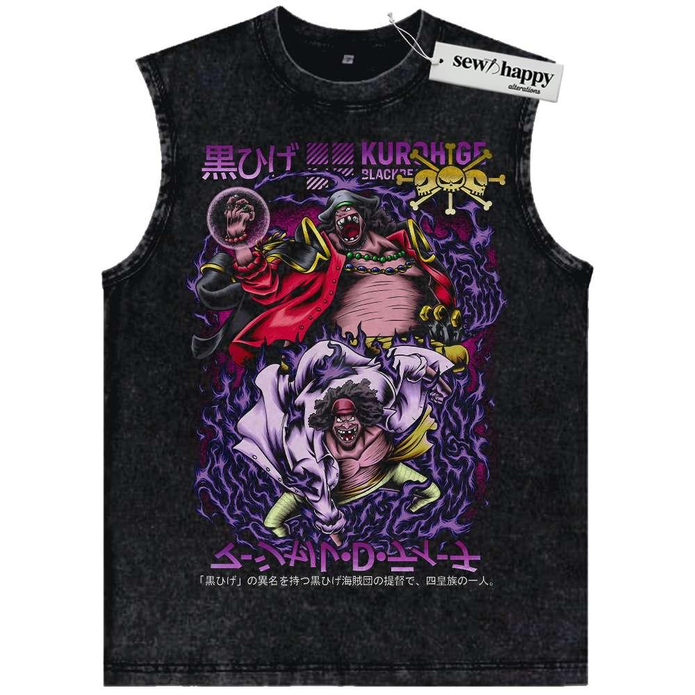 Wash Tank Top Blackbeard Tank Top, Marshall D Teach Tank Top, One Piece Tank Top, Anime Tank Top, Vintage Tank Top