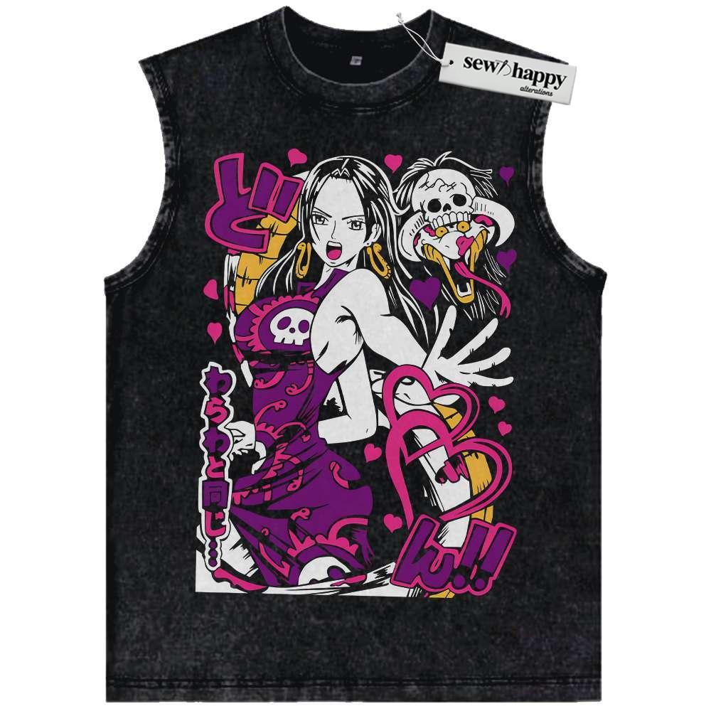 Wash Tank Top Boa Hancock Tank Top, One Piece Tank Top, Anime Tank Top, Vintage Tank Top