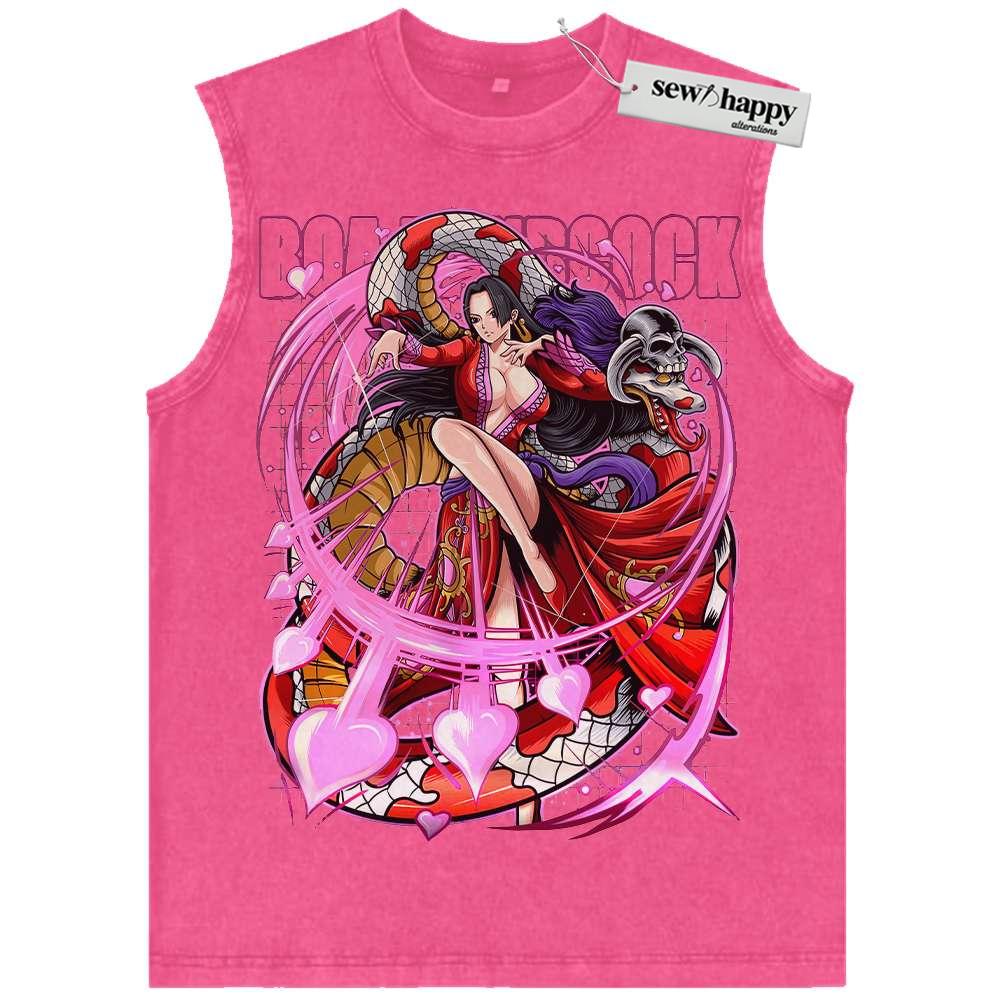 Wash Tank Top Boa Hancock Tank Top, One Piece Tank Top, Anime Tank Top, Vintage Tank Top