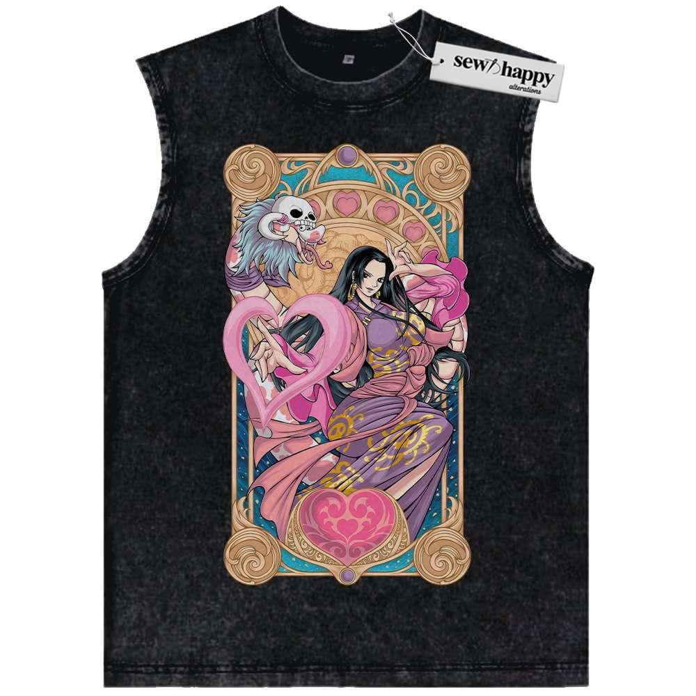 Wash Tank Top Boa Hancock Tank Top, One Piece Tank Top, Anime Tank Top, Vintage Tank Top