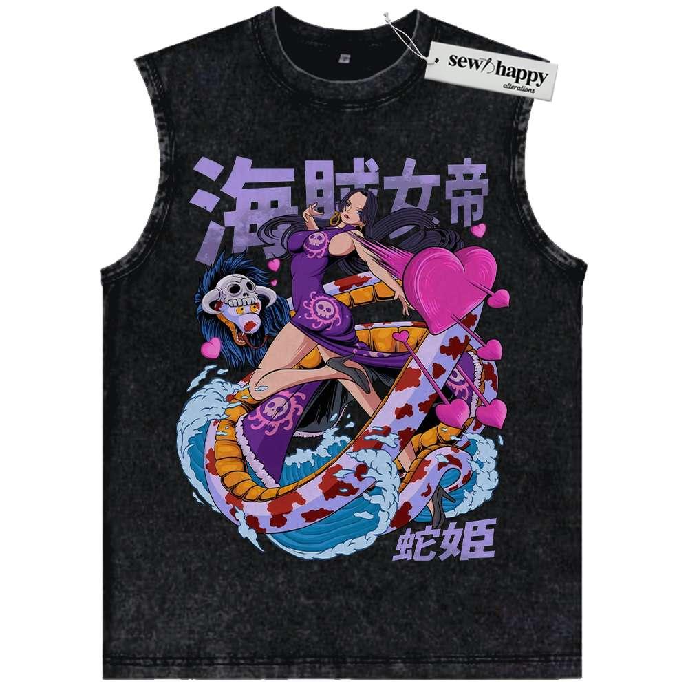 Wash Tank Top Boa Hancock Tank Top, One Piece Tank Top, Anime Tank Top, Vintage Tank Top