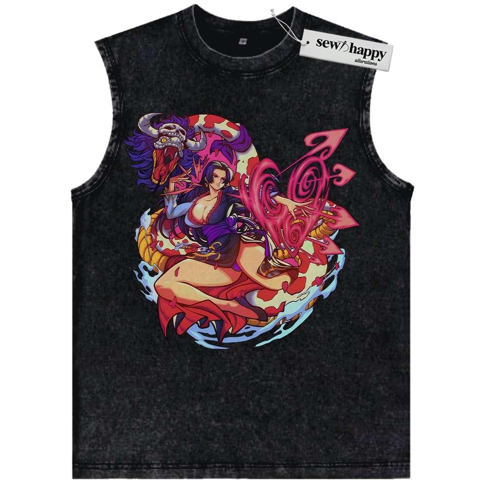 Wash Tank Top Boa Hancock Tank Top, One Piece Tank Top, Anime Tank Top, Vintage Tank Top