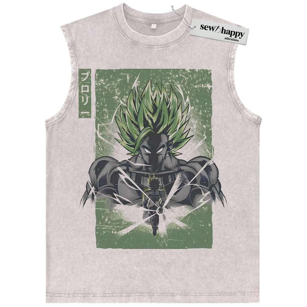 Wash Tank Top Broly Tank Top, Dragon Ball Z Tank Top, DBZ Tank Top, Anime Tank Top, Vintage Tank Top