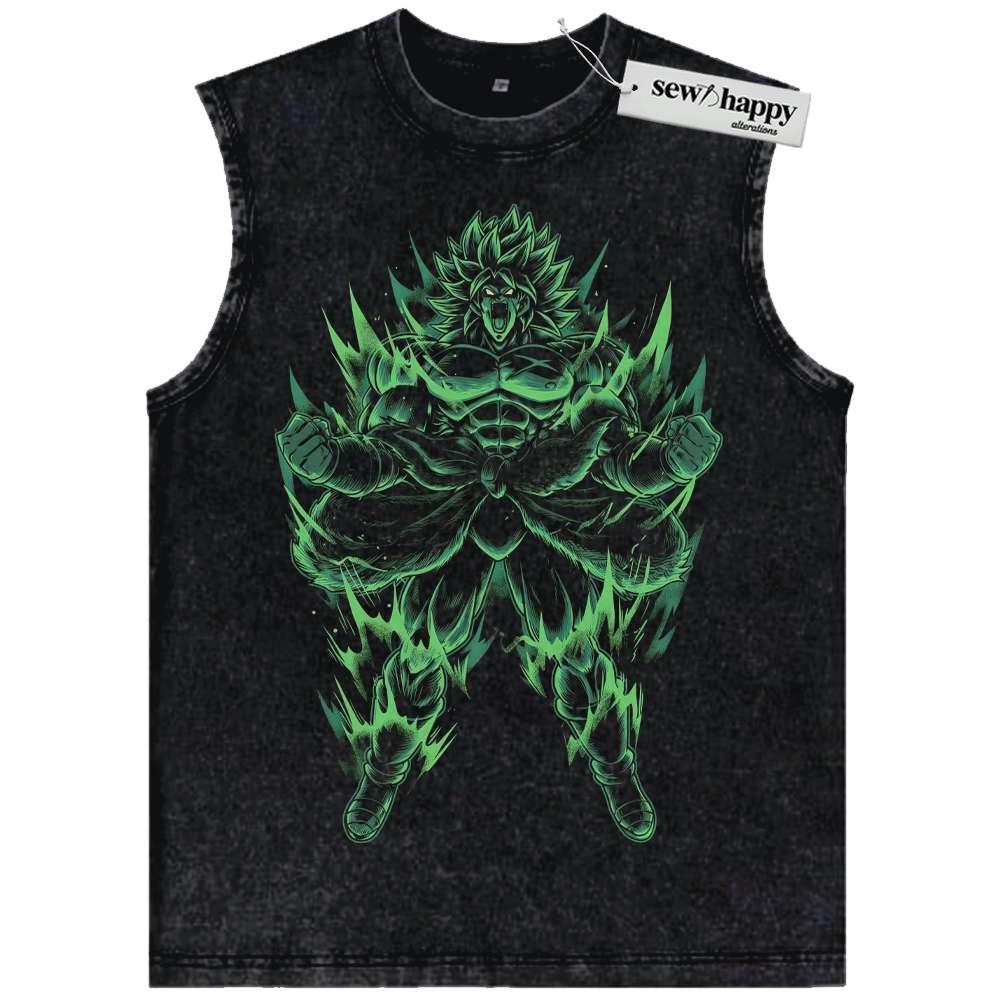 Wash Tank Top Broly Tank Top, Dragon Ball Z Tank Top, DBZ Tank Top, Anime Tank Top, Vintage Tank Top