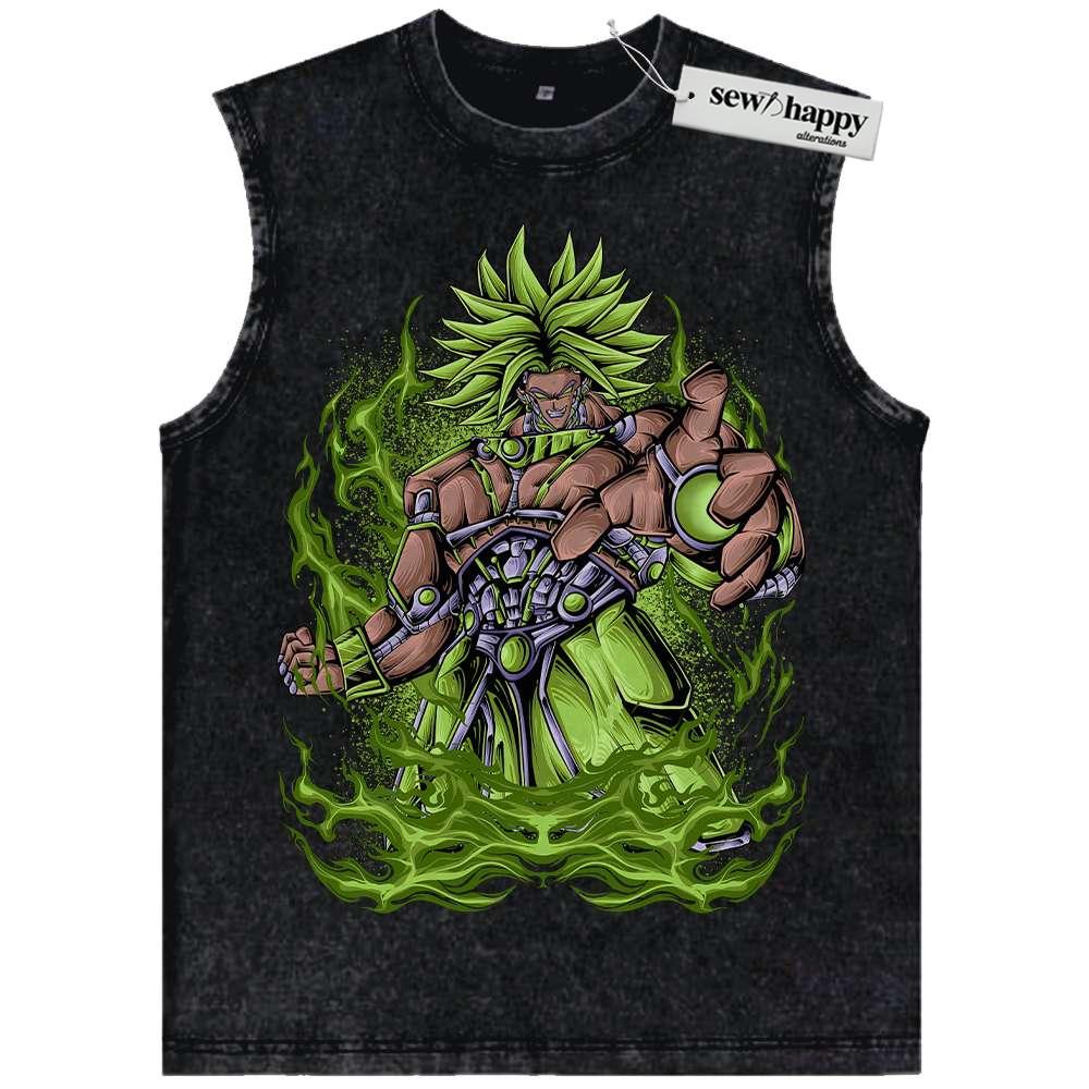 Wash Tank Top Broly Tank Top, Dragon Ball Z Tank Top, DBZ Tank Top, Anime Tank Top, Vintage Tank Top