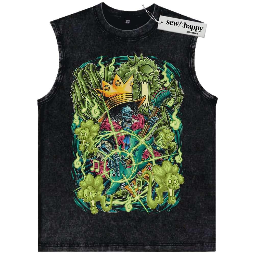 Wash Tank Top Brook Tank Top, One Piece Tank Top, Anime Tank Top, Vintage Tank Top