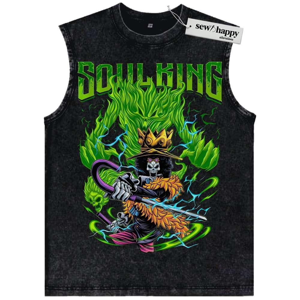 Wash Tank Top Brook Tank Top, One Piece Tank Top, Anime Tank Top, Vintage Tank Top