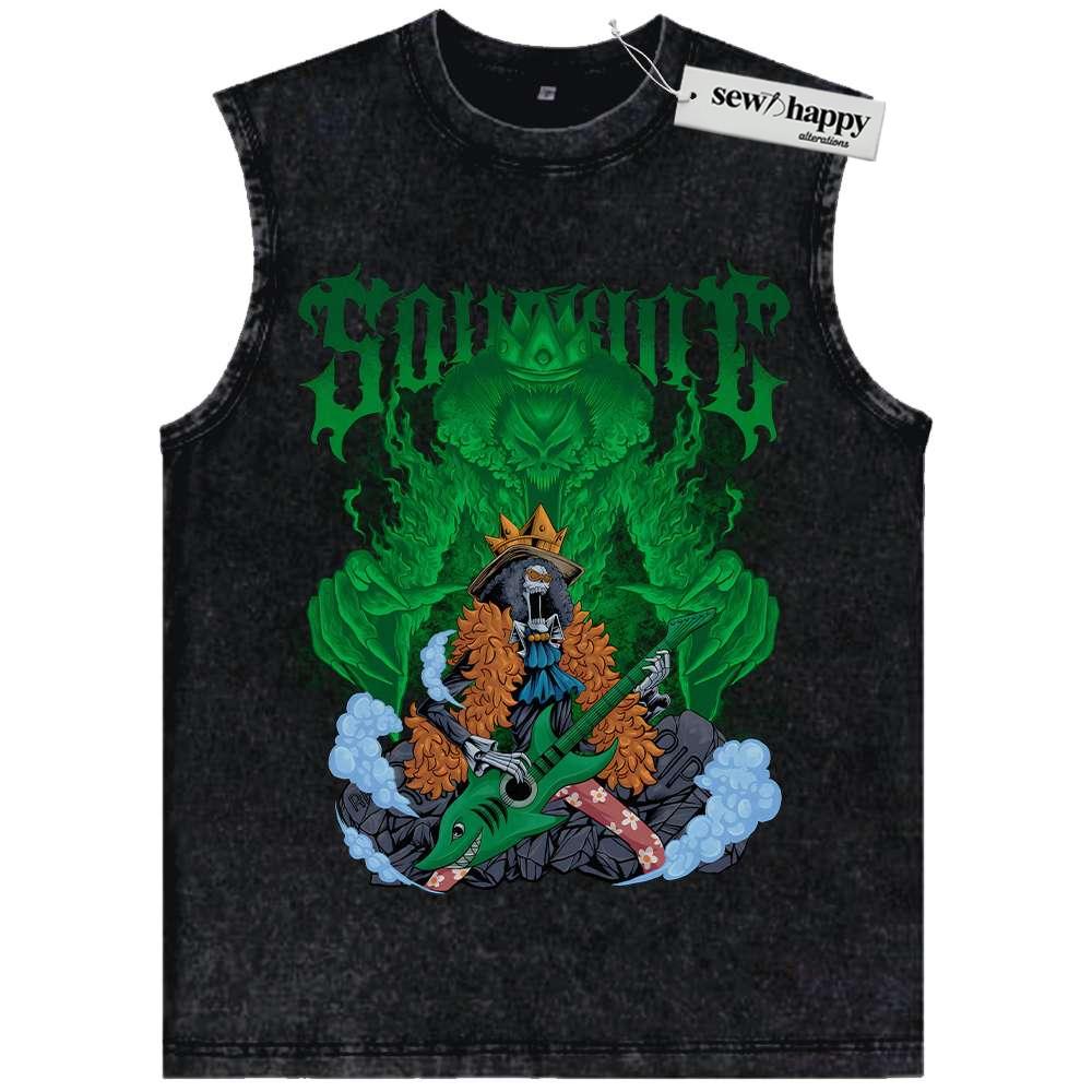 Wash Tank Top Brook Tank Top, One Piece Tank Top, Anime Tank Top, Vintage Tank Top