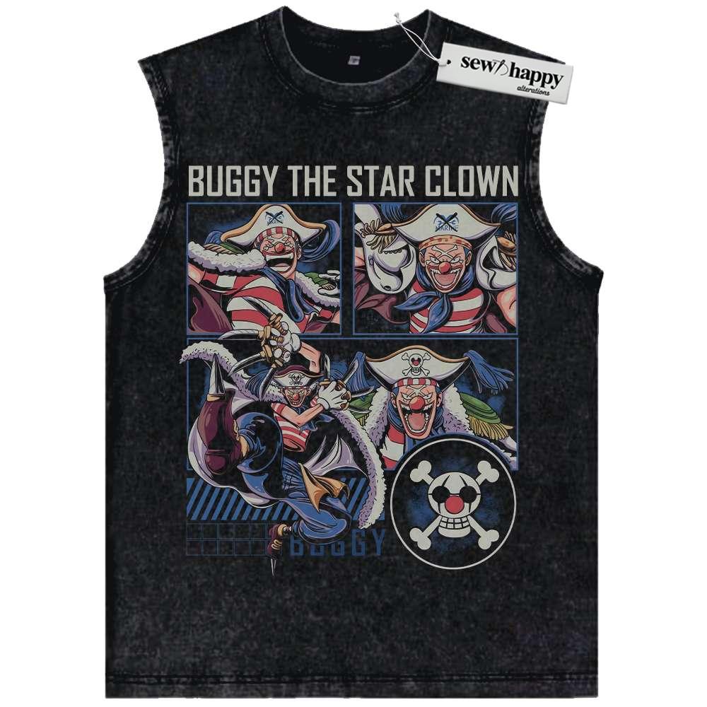 Wash Tank Top Buggy Tank Top, One Piece Tank Top, Anime Tank Top, Vintage Tank Top