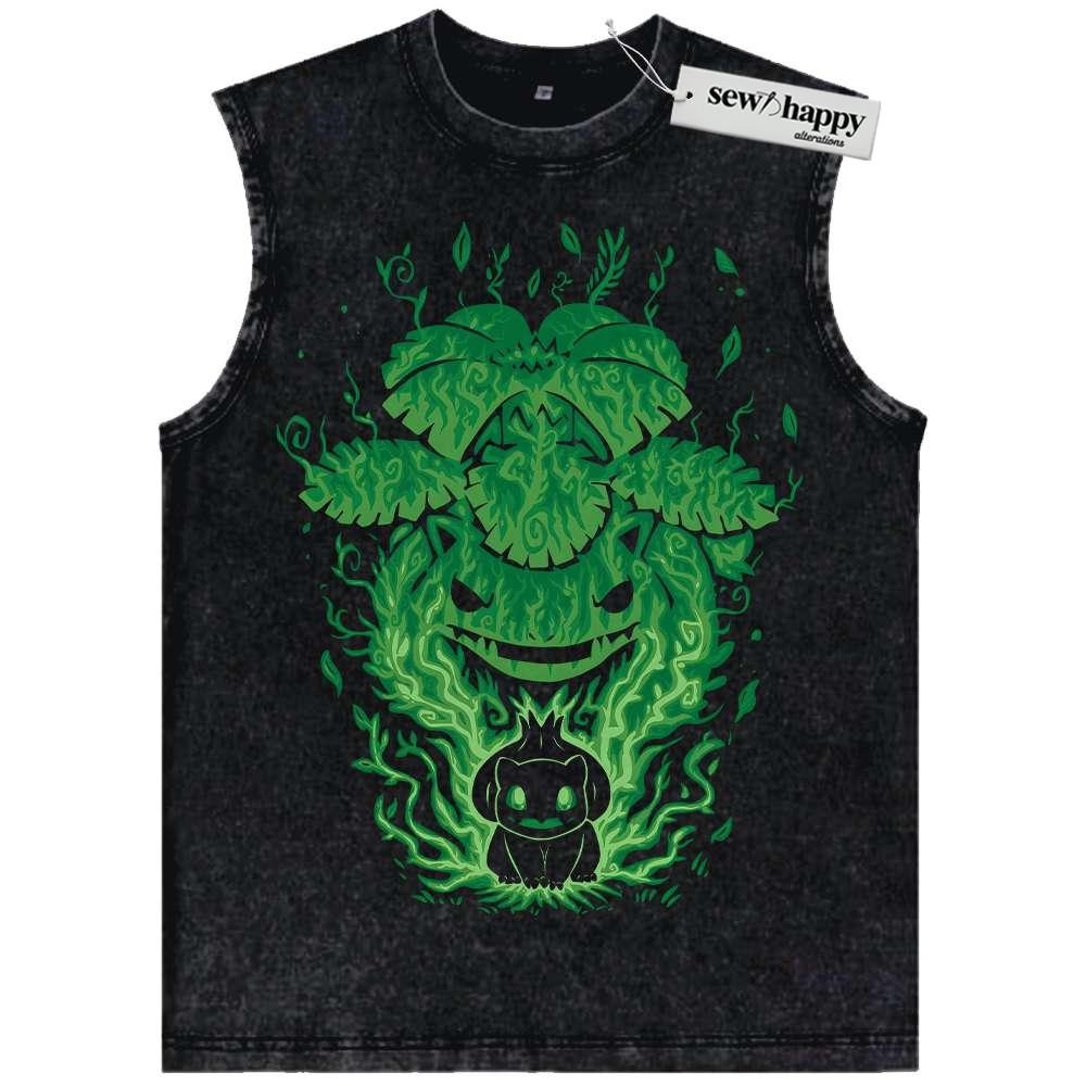Wash Tank Top Bulbasaur Tank Top, Venusaur Tank Top, Pokemon Tank Top, Anime Tank Top, Vintage Tank Top