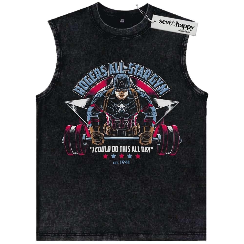 Wash Tank Top Captain America Tank Top, Marvel Comics Tank Top, Vintage Tank Top