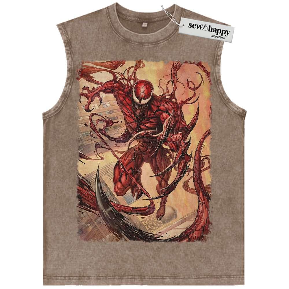 Wash Tank Top Carnage Tank Top, Marvel Comics Tank Top, Vintage Tank Top