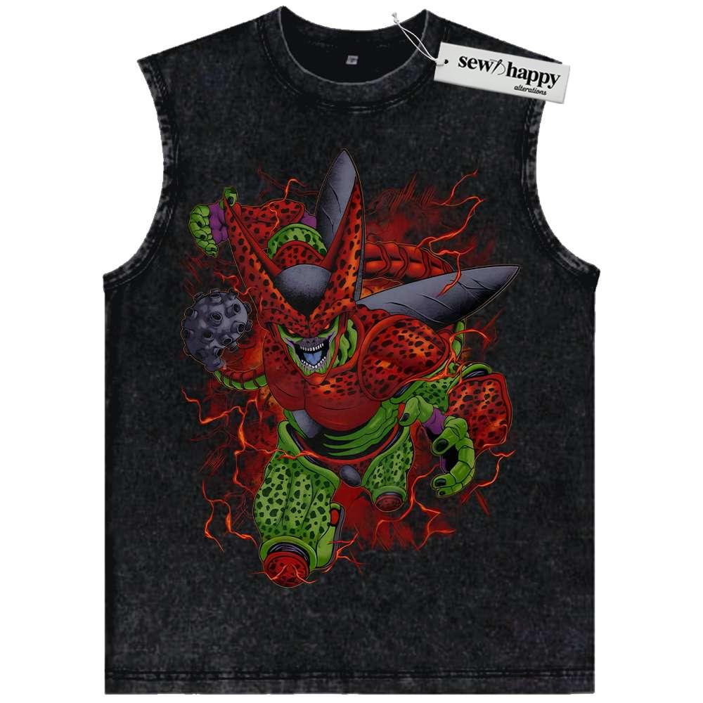 Wash Tank Top Cell Max Tank Top, Dragon Ball Tank Top, DBZ Tank Top, Anime Tank Top, Vintage Tank Top