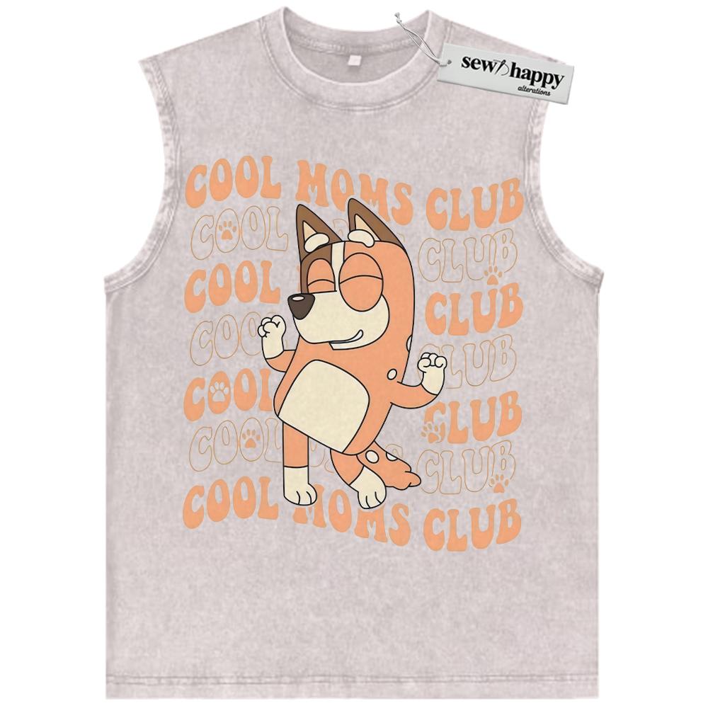 Wash Tank Top Chilli Heeler Tank Top, Bluey Tank Top, Mother’s Day Tank Top, Animated Tank Top, Vintage Tank Top
