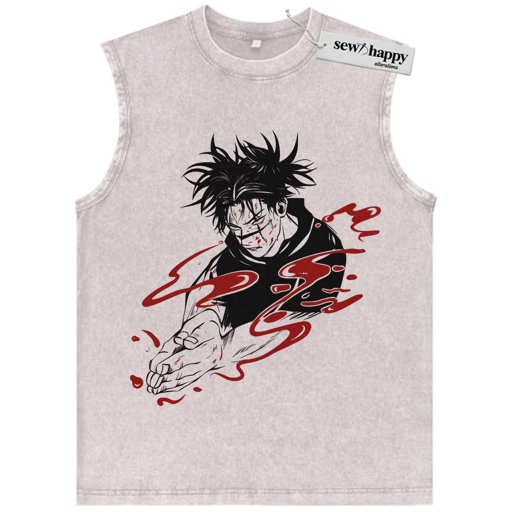 Wash Tank Top Choso Tank Top, Jujutsu Kaisen Tank Top, Anime Tank Top, Vintage Tank Top