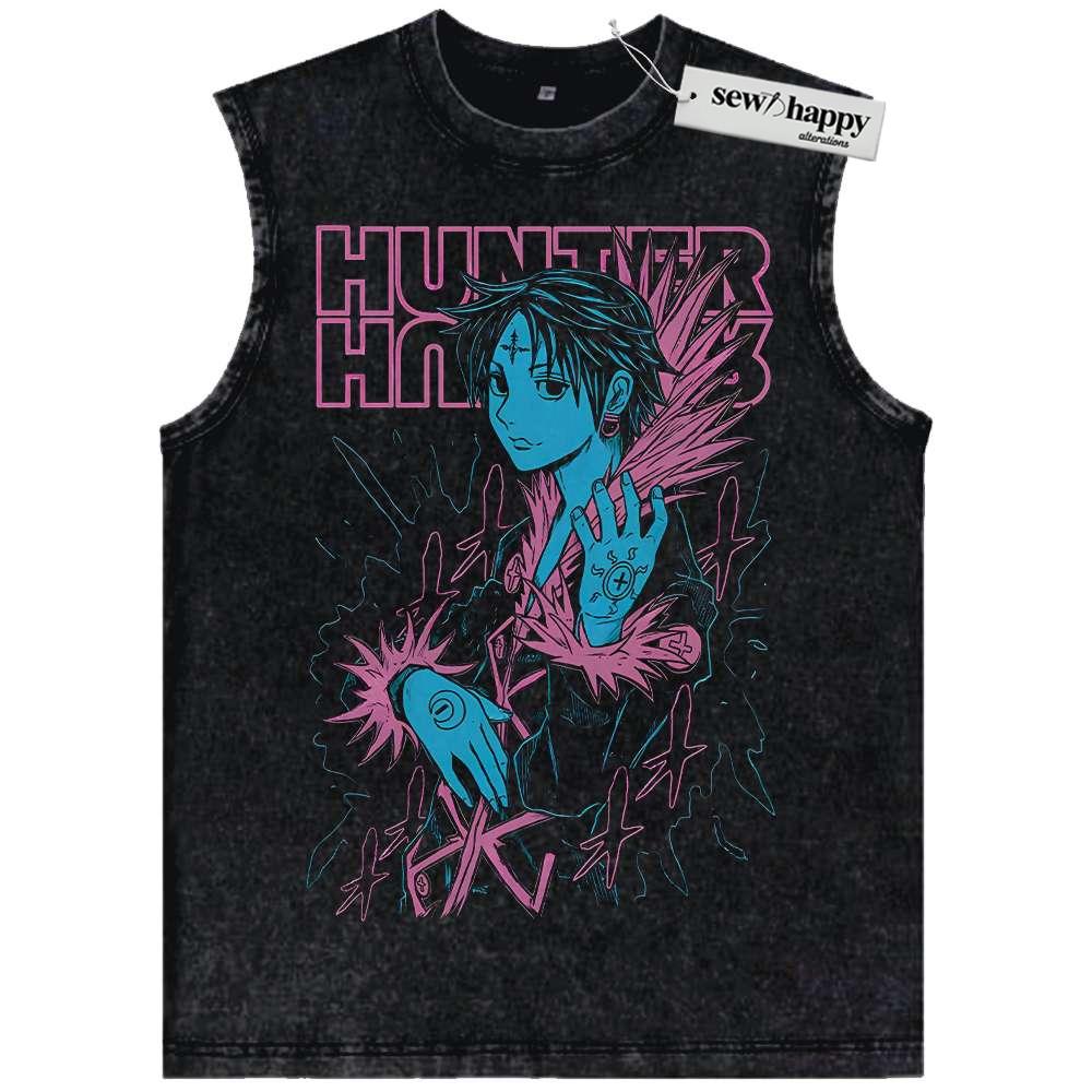 Wash Tank Top Chrollo Lucilfer Tank Top, Hunter x Hunter Tank Top, HxH Tank Top, Anime Tank Top, Vintage Tank Top