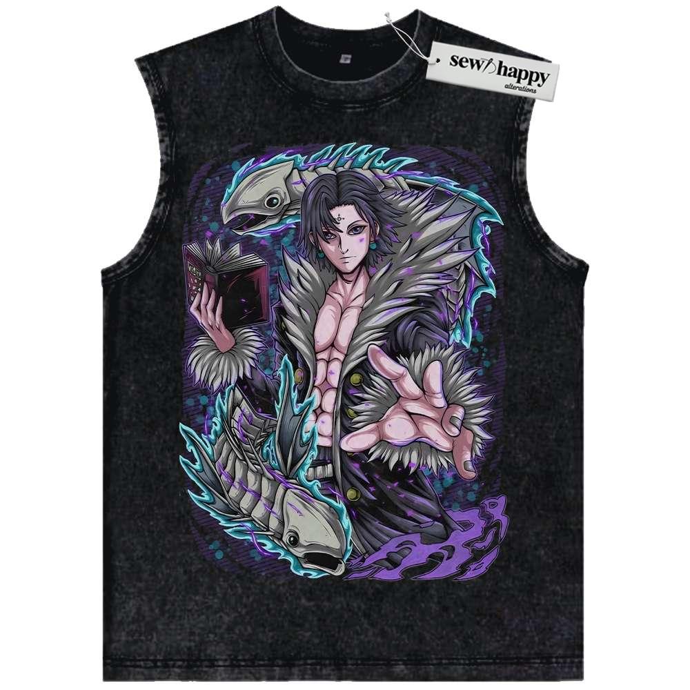 Wash Tank Top Chrollo Lucilfer Tank Top, Hunter x Hunter Tank Top, HxH Tank Top, Anime Tank Top, Vintage Tank Top