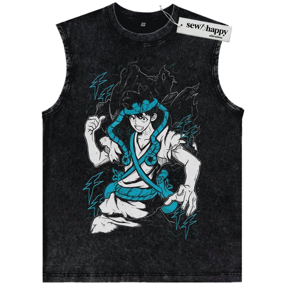 Wash Tank Top Chrome Tank Top, Dr Stone Tank Top, Anime Tank Top, Vintage Tank Top