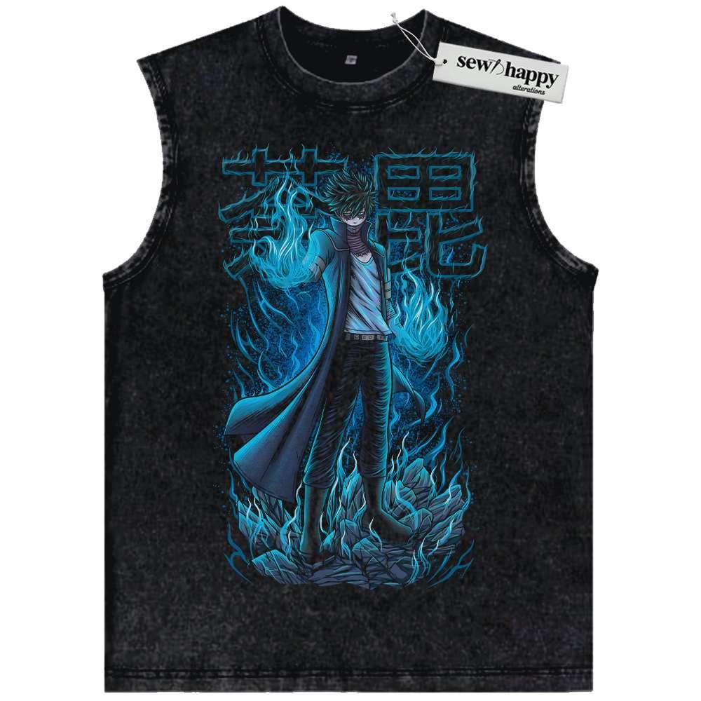 Wash Tank Top Dabi Tank Top, Toya Todoroki Tank Top, MHA Tank Top, Anime Tank Top, Vintage Tank Top