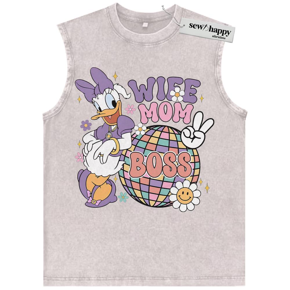 Wash Tank Top Daisy Duck Tank Top, Donald Duck Tank Top, Mother’s Day Tank Top, Animated Tank Top, Vintage Tank Top