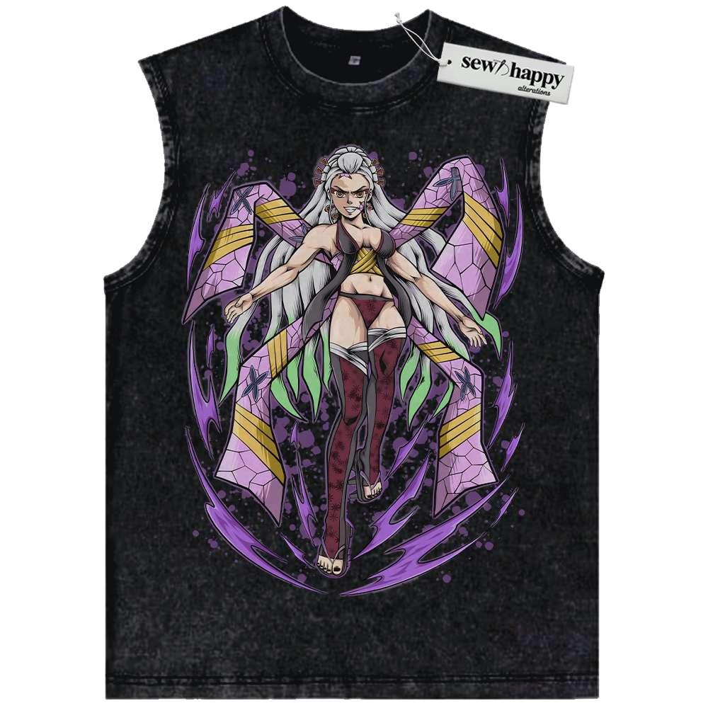 Wash Tank Top Daki Tank Top, Demon Slayer Tank Top, Anime Tank Top, Vintage Tank Top