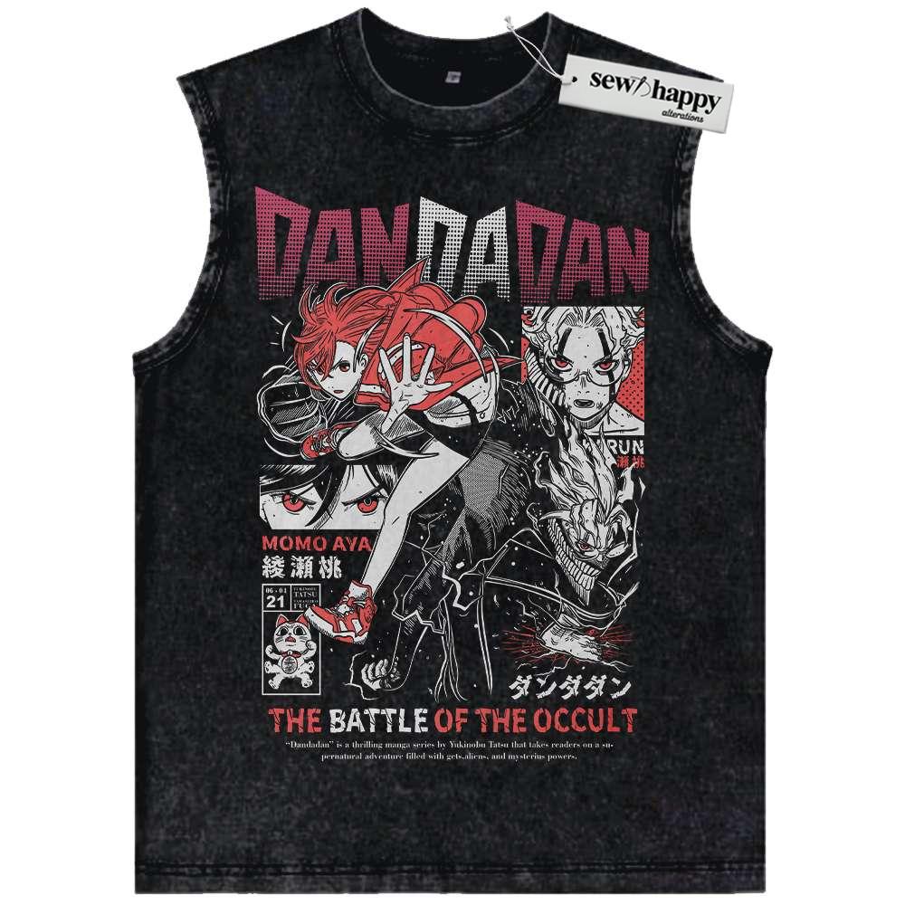 Wash Tank Top Dandadan Tank Top, Anime Tank Top, Vintage Tank Top
