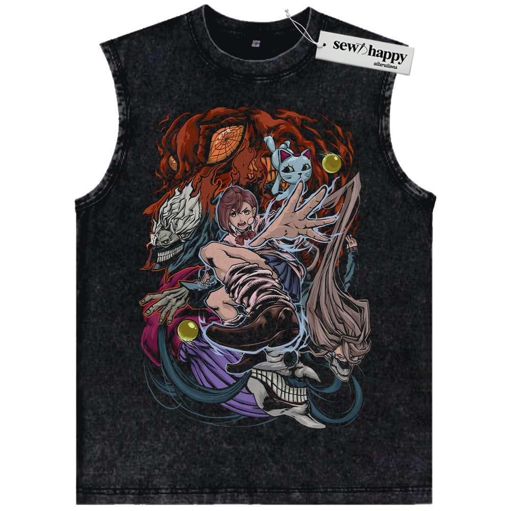 Wash Tank Top Dandadan Tank Top, Anime Tank Top, Vintage Tank Top
