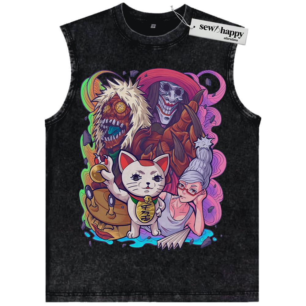Wash Tank Top Dandadan Tank Top, Anime Tank Top, Vintage Tank Top