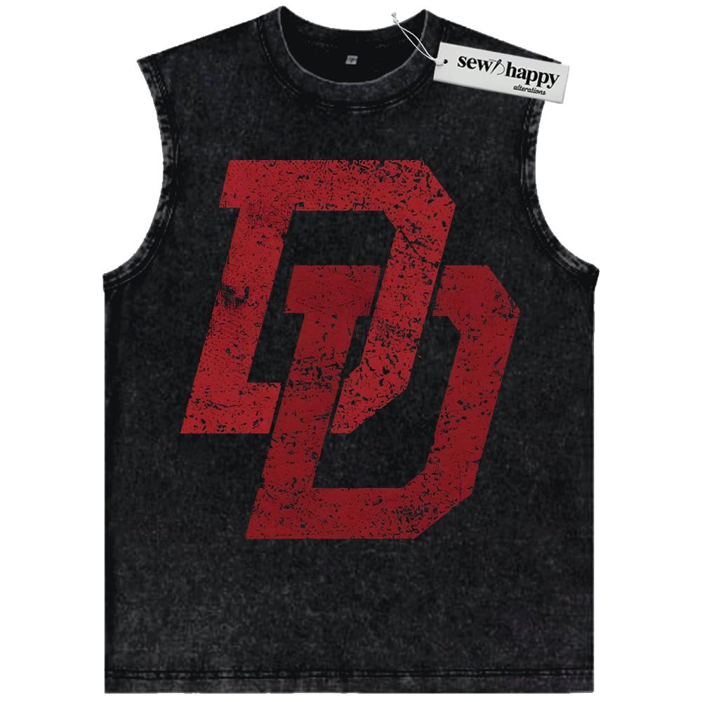 Wash Tank Top Daredevil Tank Top, Marvel Comics Tank Top, Vintage Tank Top