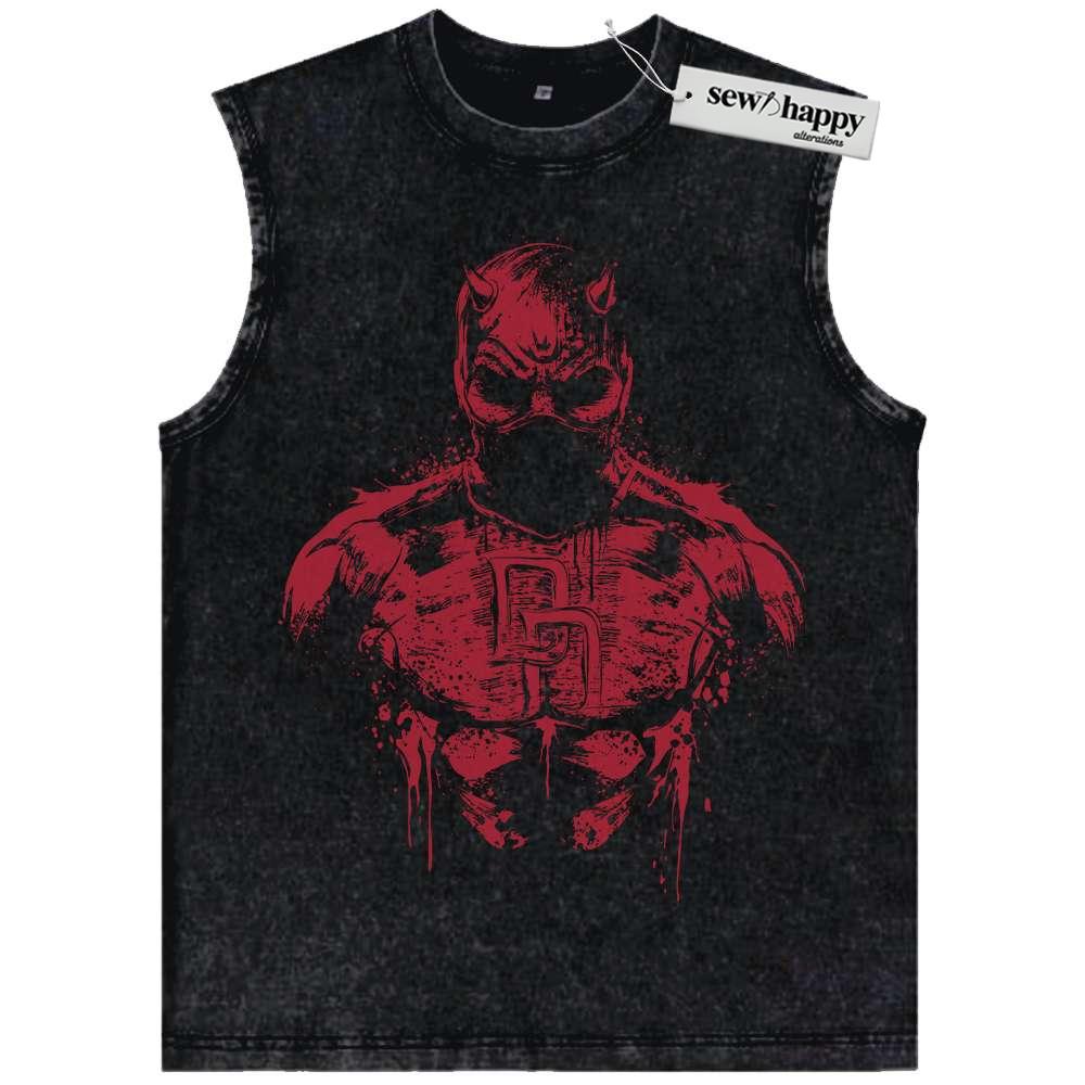 Wash Tank Top Daredevil Tank Top, Marvel Comics Tank Top, Vintage Tank Top