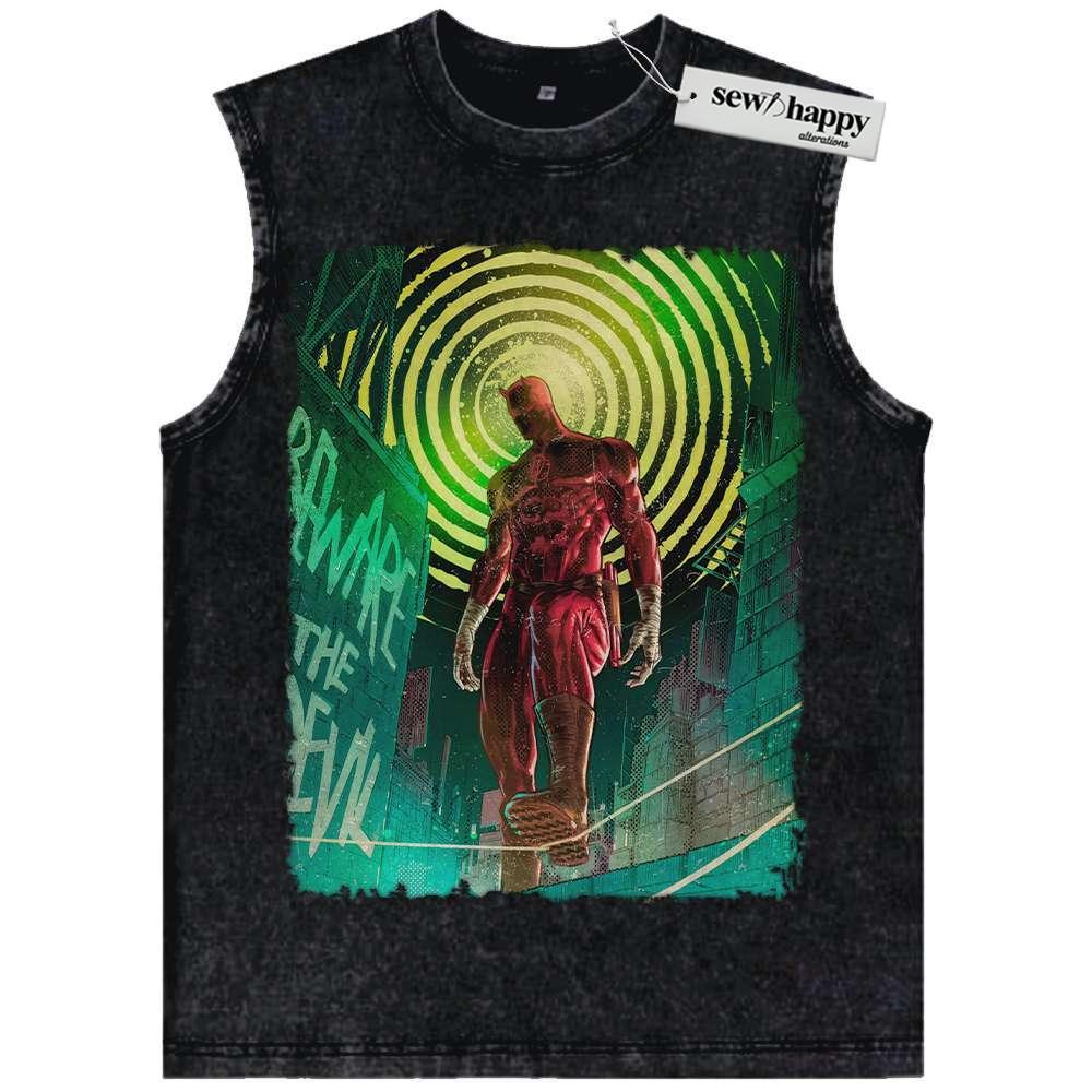 Wash Tank Top Daredevil Tank Top, Wolverine Tank Top, Marvel Comics Tank Top, Vintage Tank Top