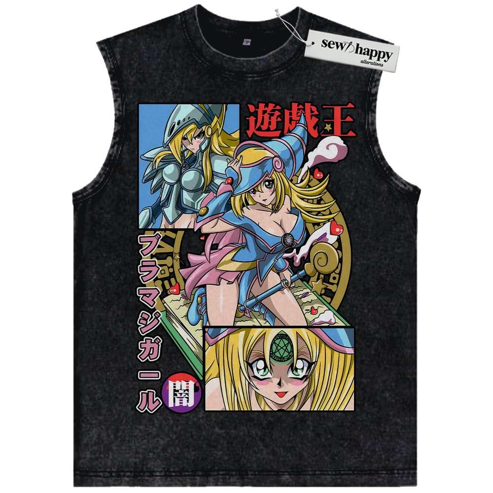 Wash Tank Top Dark Magician Girl Tank Top, Anime Tank Top, Vintage Tank Top