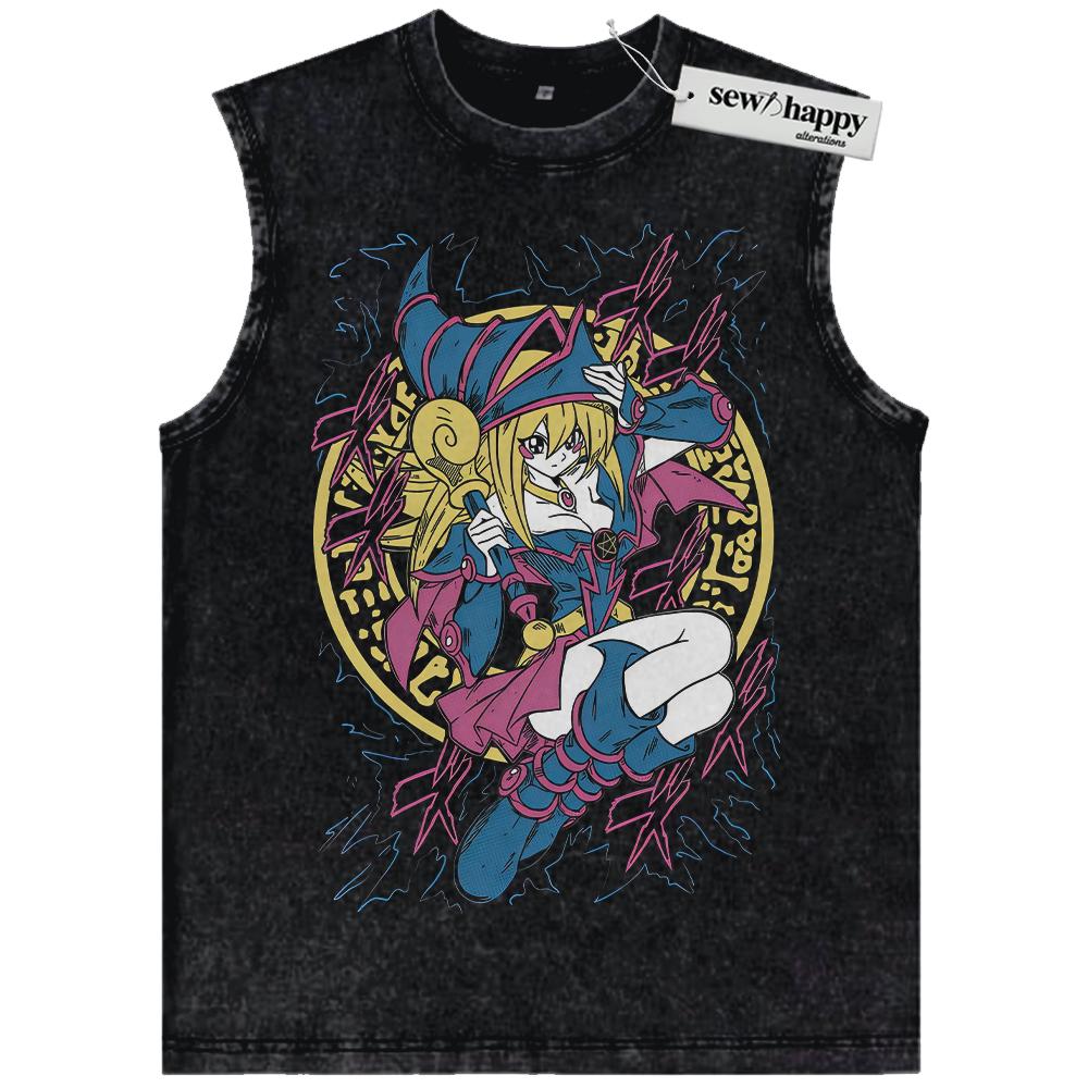 Wash Tank Top Dark Magician Girl Tank Top, Anime Tank Top, Vintage Tank Top