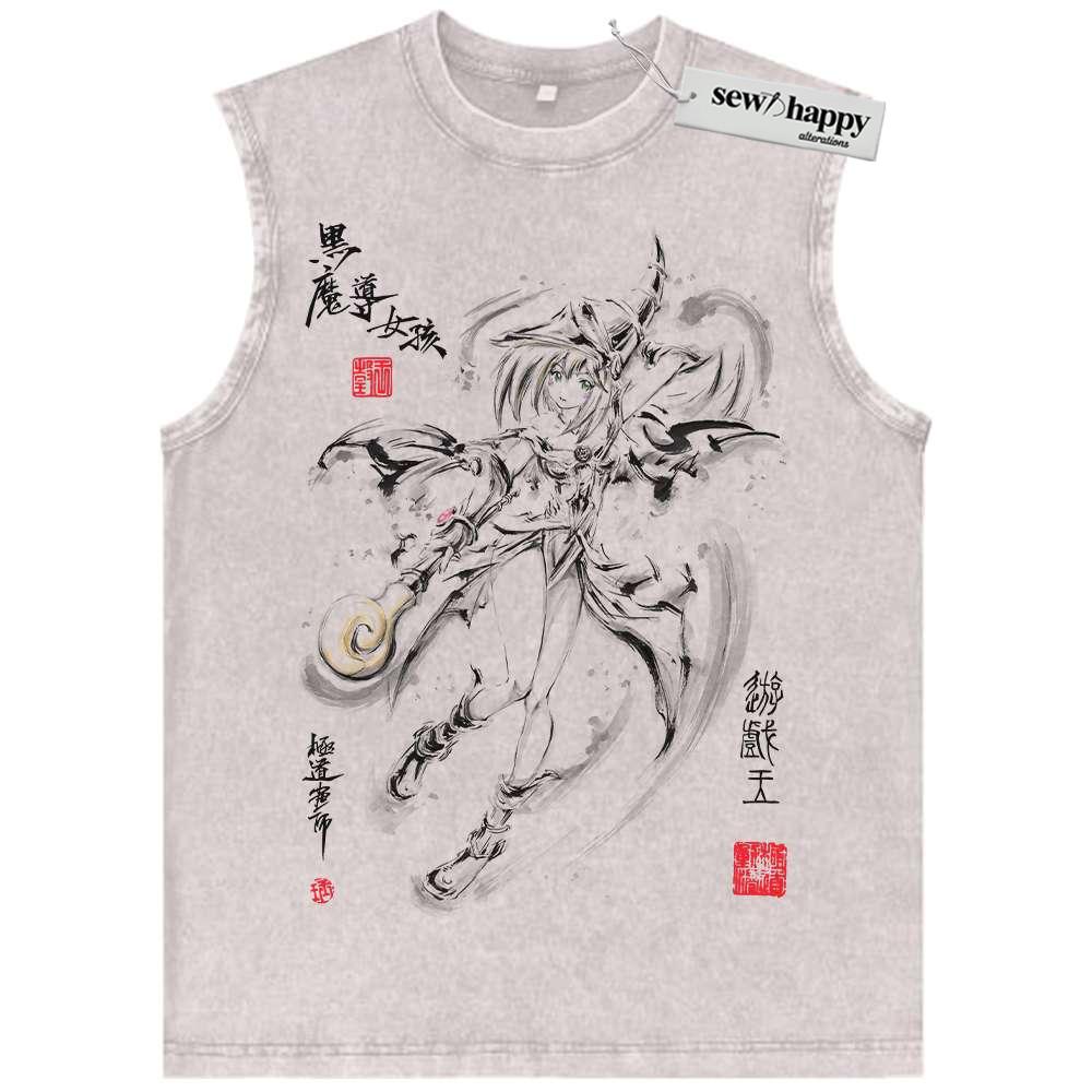 Wash Tank Top Dark Magician Girl Tank Top, Anime Vintage Tank Top