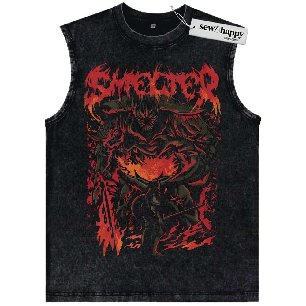 Wash Tank Top Dark Souls: Bonfire Tank Top, Game Tank Top, Vintage Tank Top