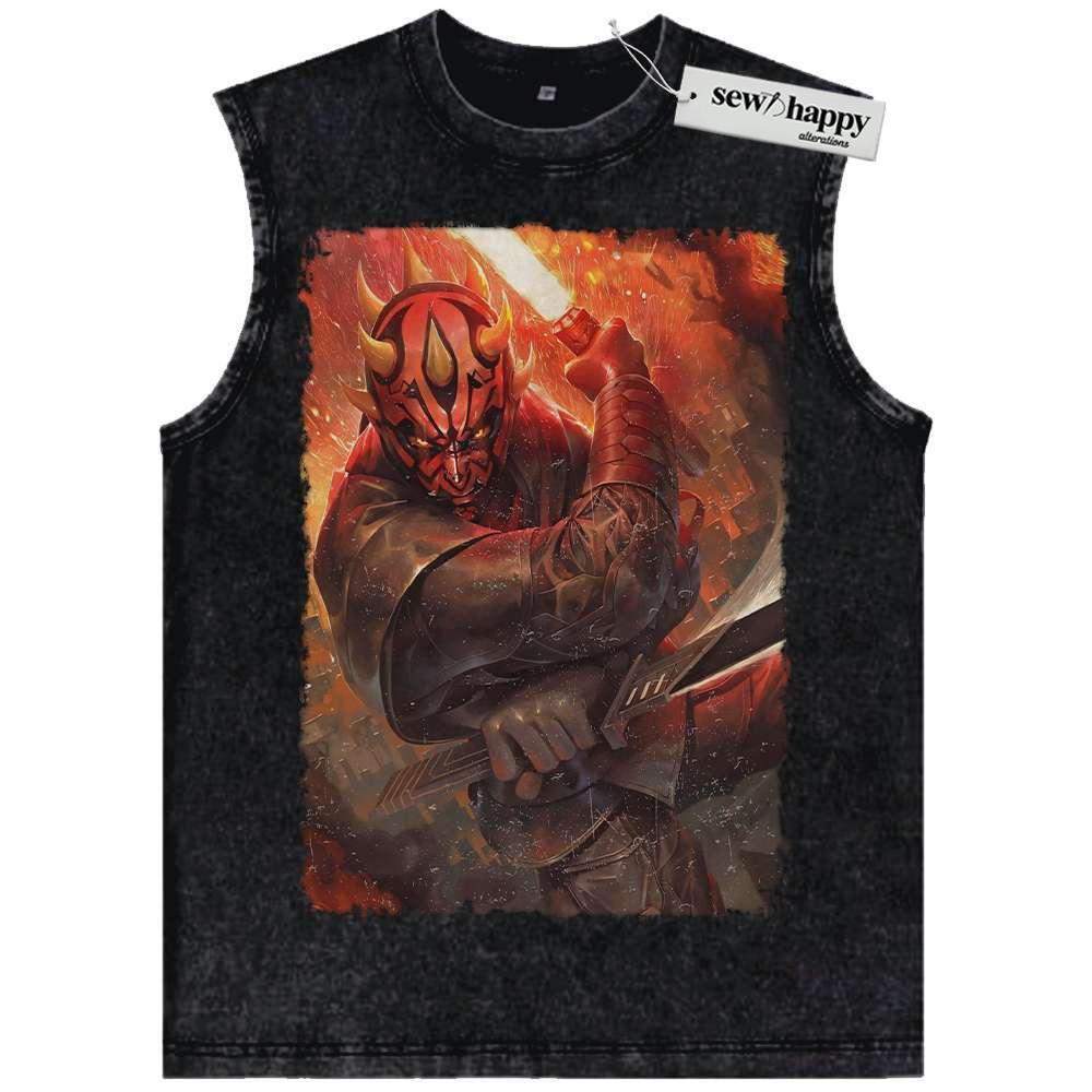 Wash Tank Top Darth Maul Tank Top, Star Wars Tank Top, Movie Tank Top, Vintage Tank Top