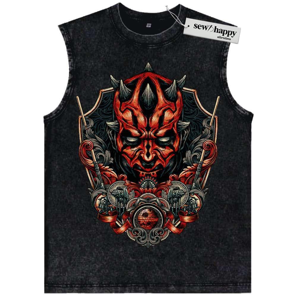Wash Tank Top Darth Maul Tank Top, Star Wars Tank Top, Movie Vintage Tank Top