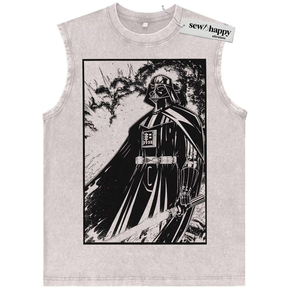 Wash Tank Top Darth Vader Tank Top, Star Wars Tank Top, Movie Tank Top, Vintage Tank Top