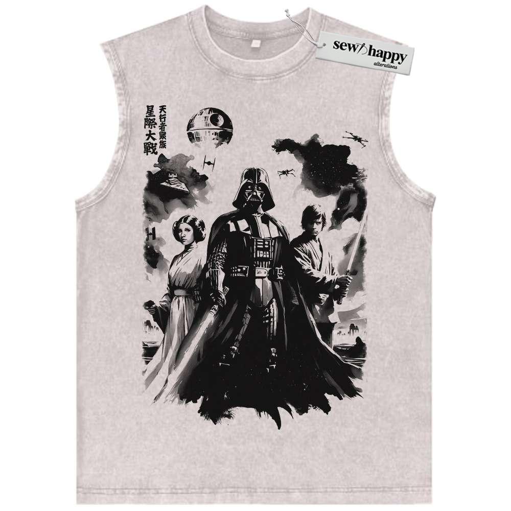 Wash Tank Top Darth Vader Tank Top, Star Wars Tank Top, Movie Vintage Tank Top