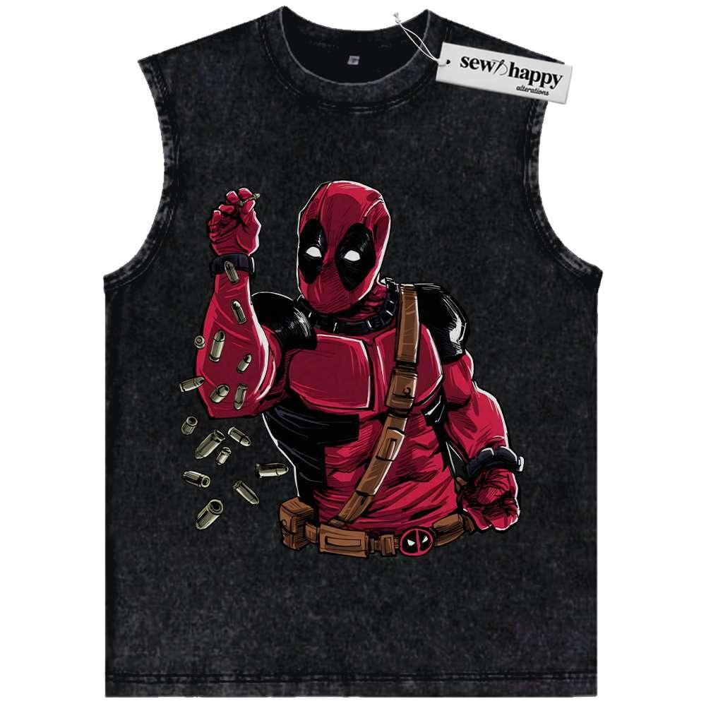 Wash Tank Top Deadpool Tank Top, Marvel Comics Tank Top, Vintage Tank Top