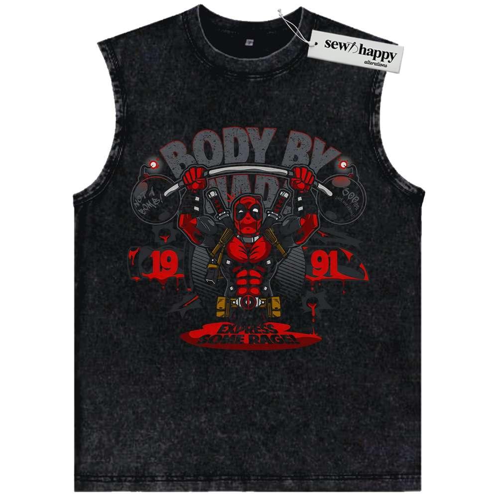 Wash Tank Top Deadpool Tank Top, Marvel Comics Tank Top, Vintage Tank Top