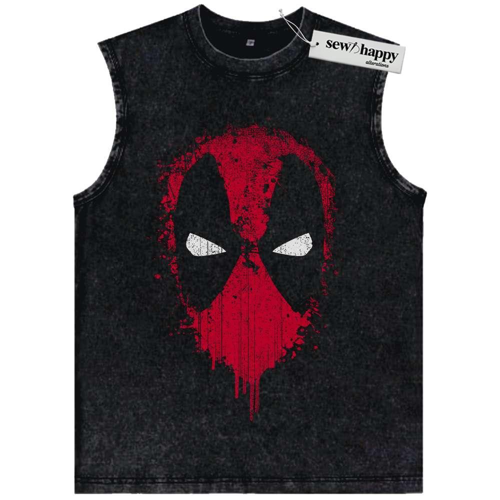 Wash Tank Top Deadpool Tank Top, Marvel Comics Tank Top, Vintage Tank Top