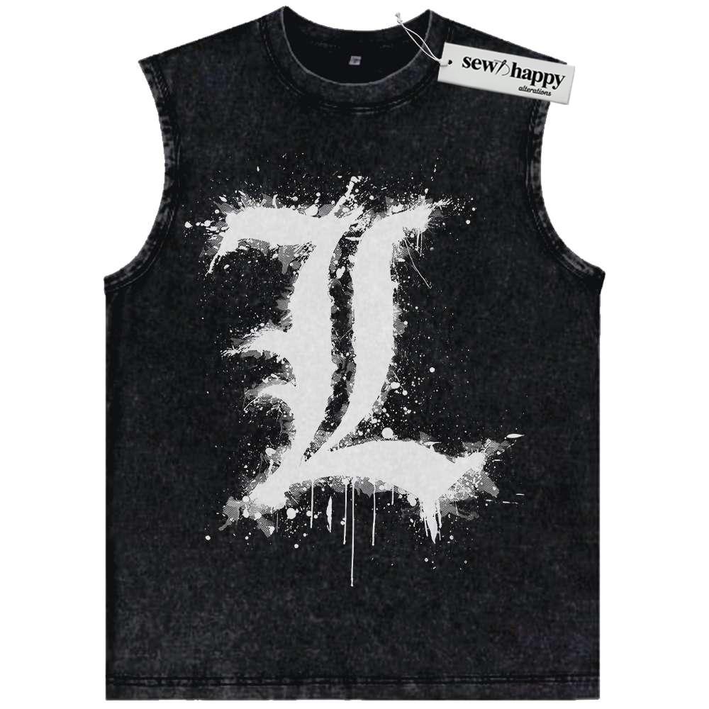 Wash Tank Top Death Note Tank Top, Anime Tank Top, Vintage Tank Top
