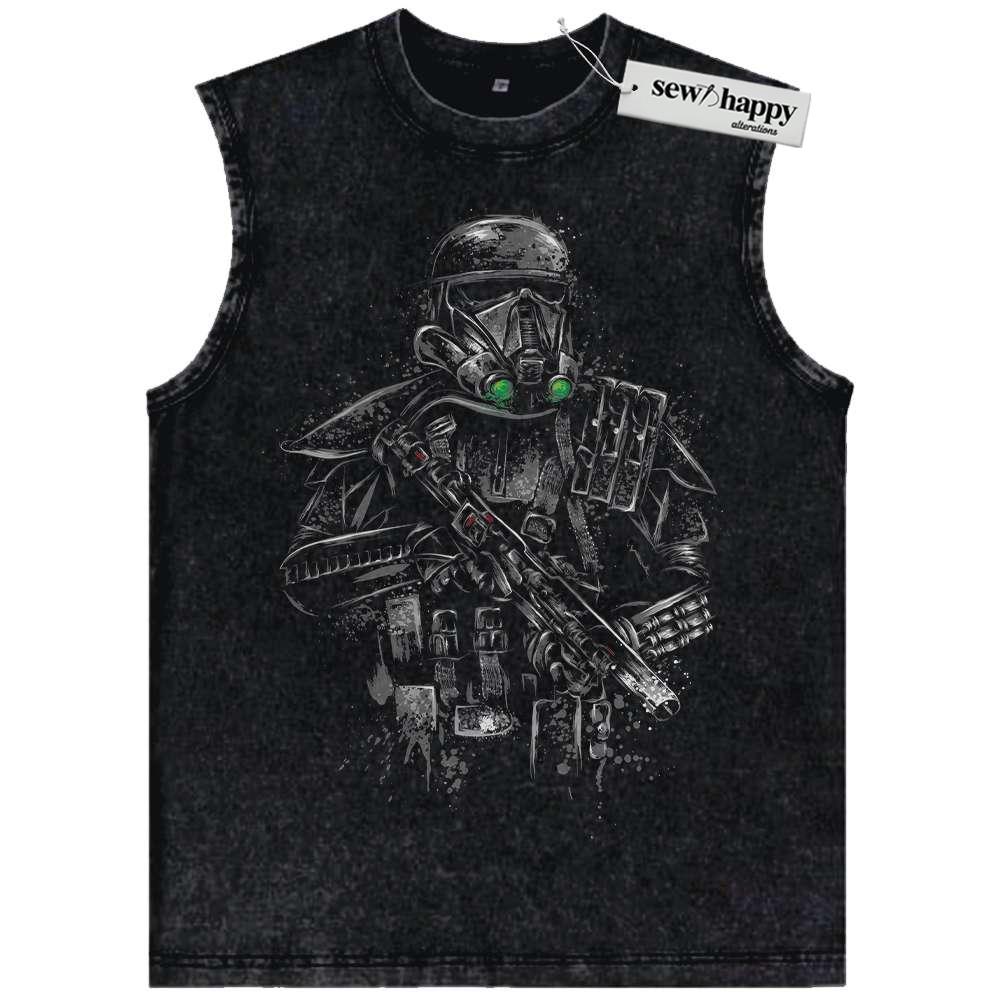 Wash Tank Top Death Trooper Tank Top, Star Wars Tank Top, Movie Vintage Tank Top