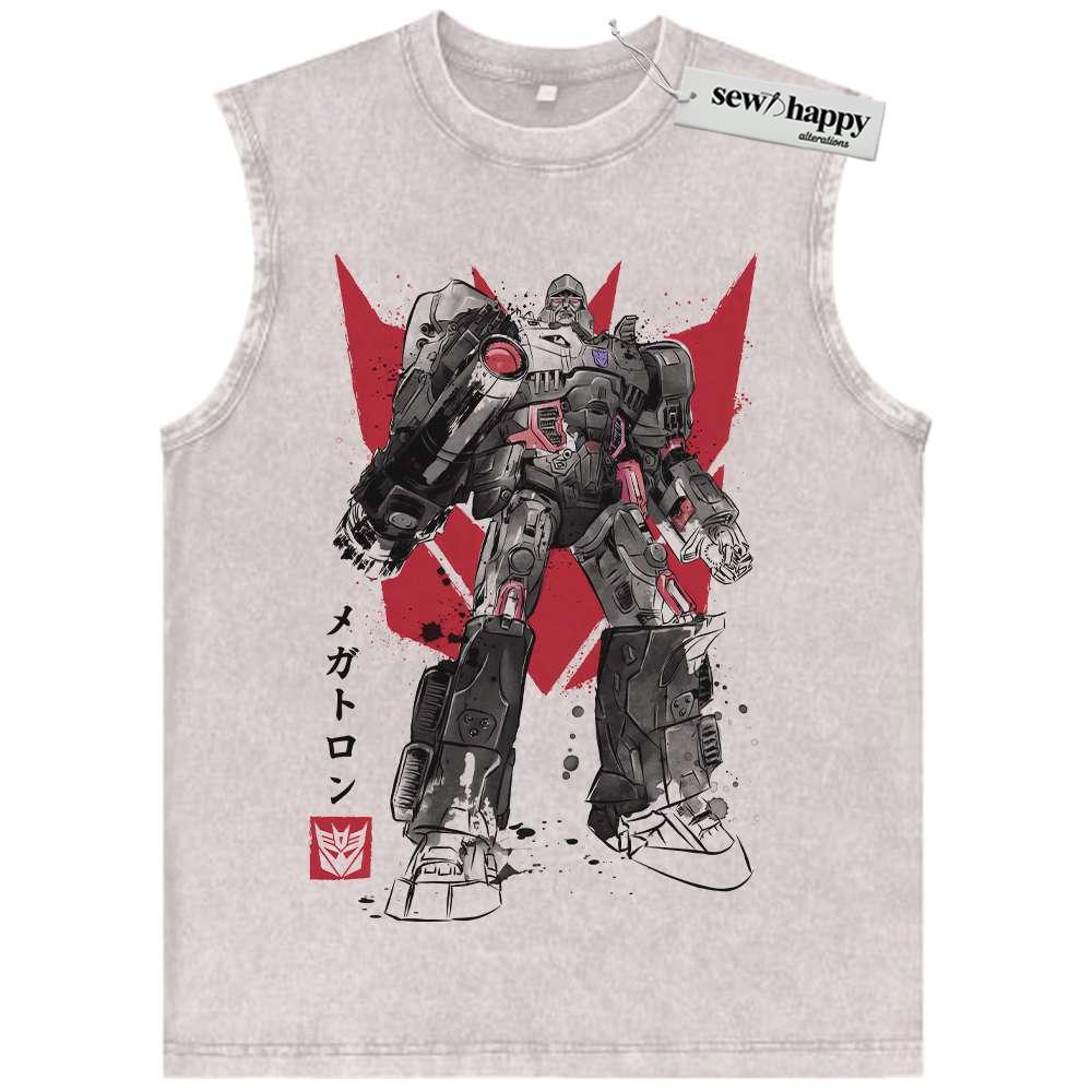 Wash Tank Top Destruction Tank Top, Transformers Tank Top, Movie Tank Top, Vintage Tank Top